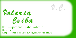 valeria csiba business card